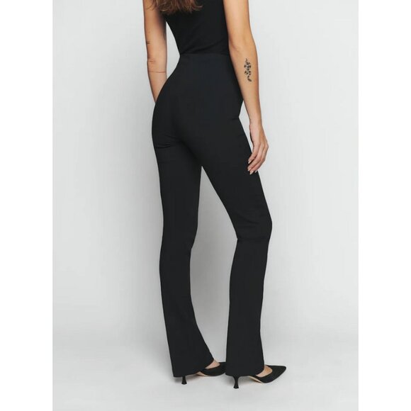 Reformation Kumquat Black High Rise Pull On Stretch Bootcut Pants Women's L NWT - Picture 3 of 12